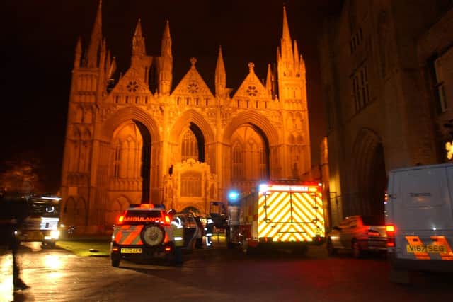 The Peterborough Cathedral fire in 2001