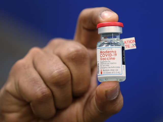 The NextCOVE Study is evaluating a new vaccine that may protect people from getting sick if they come into contact with the virus that causes COVID-19.  Moderna. (Photo by Joe Raedle/Getty Images)