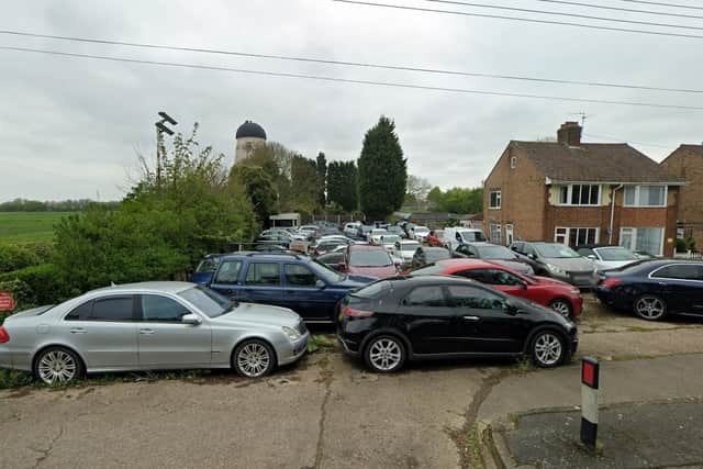 The car sales premises on The Causeway, Thorney.