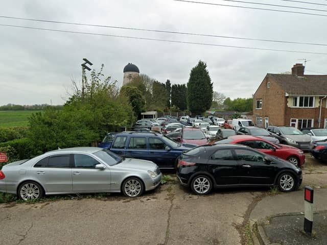 The car sales premises on The Causeway, Thorney.