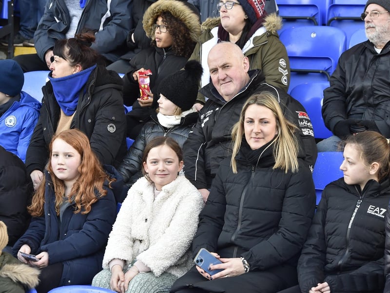 Peterborough United fans enjoy the 5-2 win over Plymouth Argyle.
