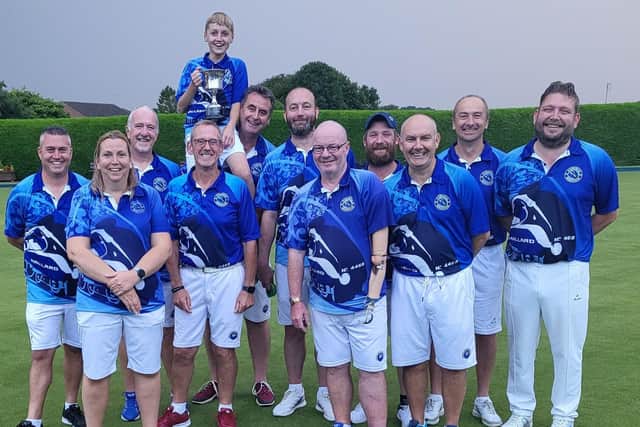 ​The successful Parkway team which included youngster Ollie Jeapes (with trophy).