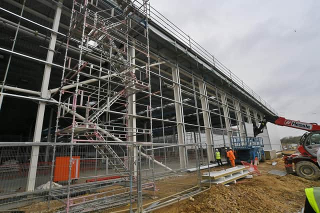 Construction work at the Crown Bevcan manufacturing centre at Woodston, Peterborough.