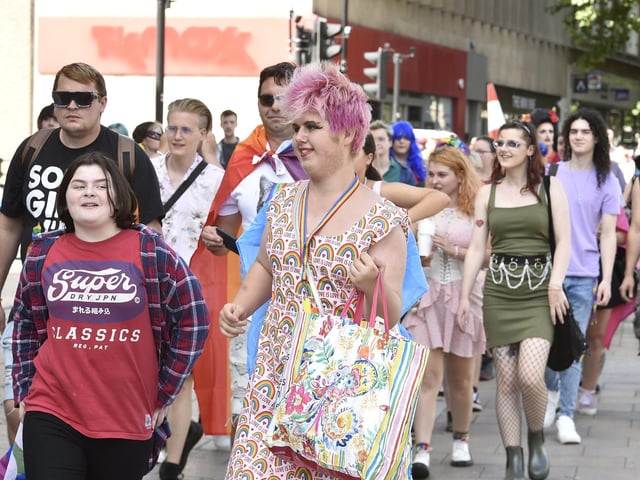 A parade was first held through the city centre.