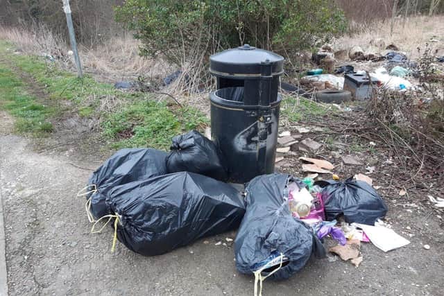 Fly-tipping dumped near the A47