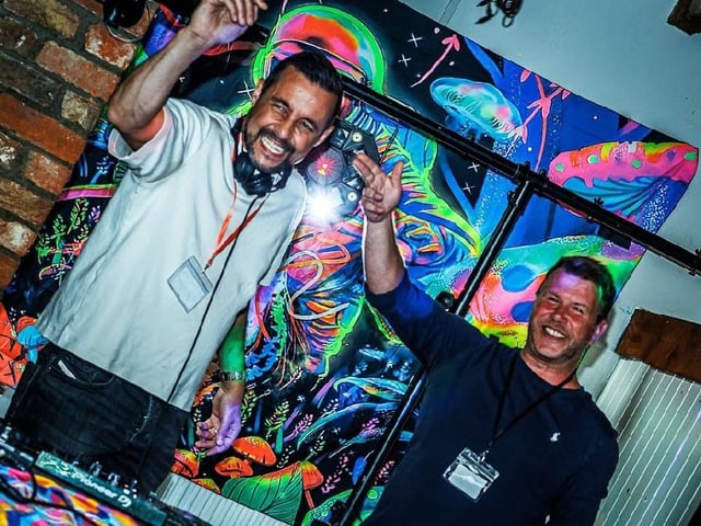 Enjoying themselves with The Rave Family