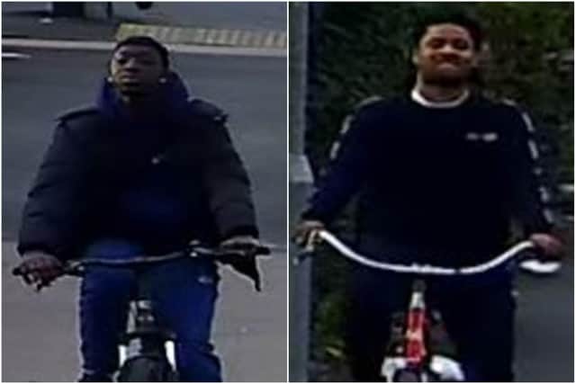 Police would like to speak to these two men in connection with the robbery