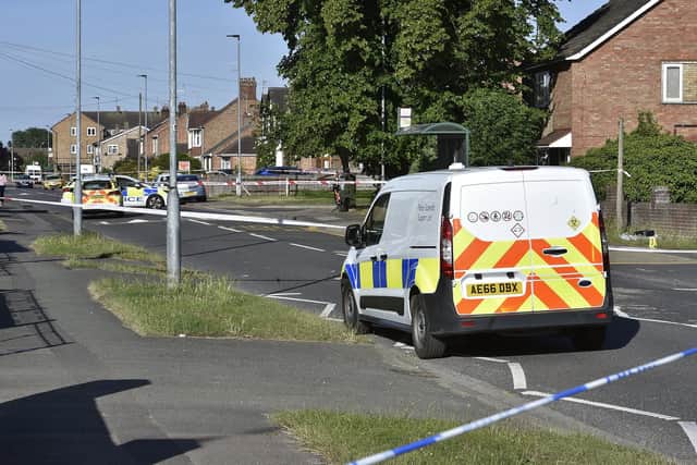 Police cordon at Welland Road. Photo: David Lowndes.