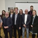 Living My Best Life's founder and chair, Councillor Bryan Tyler (far left) launching the collaborative health scheme with Councillor Wayne Fitzgerald, Peterborough MP Paul Bristow, Councillor Chaz Fenner and community leaders and volunteers at the Peterborough Museum on January 19.