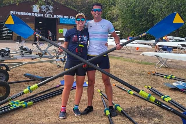 Peterborough City winners Anna Robotham and Karl Stapleton.