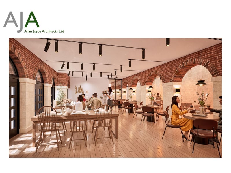 How the interior of the Old Town Hall could look after it is transformed into a community hub.