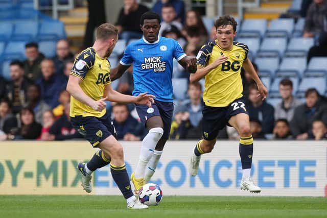 Ephron Mason-Clark impressed on his full Football League debut. Photo: Joe Dent.