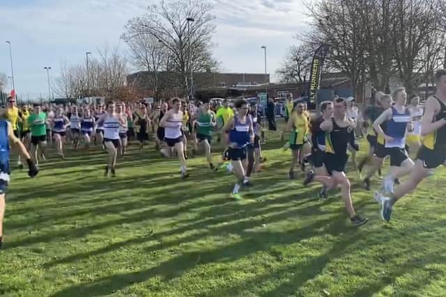 They're off in the Frostbite League race in Ramsey.