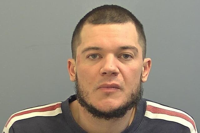 Matthew Smyth, of Crescent Road, Luton, admitted two counts of breaching a restraining order, two counts of assault by beating, two counts of criminal damage and theft. He was jailed for three years and ten months.