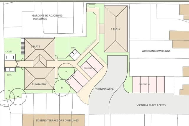 The proposed layout of the new homes.