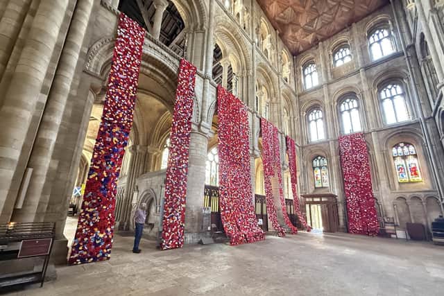 The Longest Yarn II exhibit leaves the Cathedral on Friday, June 26