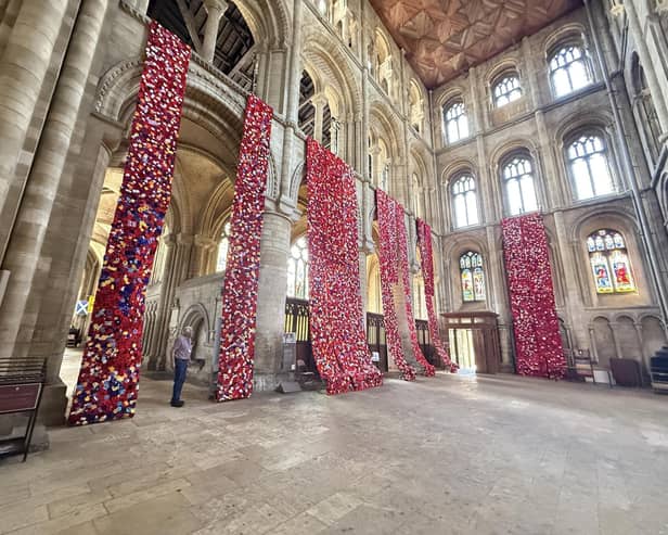 The Longest Yarn II exhibit leaves the Cathedral on Friday, June 26