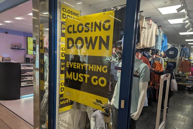 Trespass in the Queensgate Shopping Centre, Peterborough, has announced it is closing down