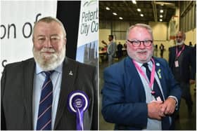 Four independent councillors, including councillor John Fox (left) have withdraw support for Conservative Leader Wayne Fitzgerald (right).