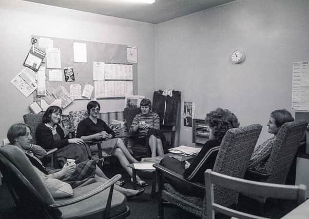 Teachers Rita Ellis, Mary Purdon, Sue Chislett, Jean Townsin, Marion Sharp (Tiller) and Margaret Pettitt (left to right) were enjoying a coffee break