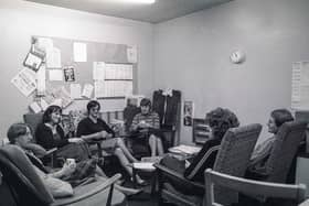 Teachers Rita Ellis, Mary Purdon, Sue Chislett, Jean Townsin, Marion Sharp (Tiller) and Margaret Pettitt (left to right) were enjoying a coffee break