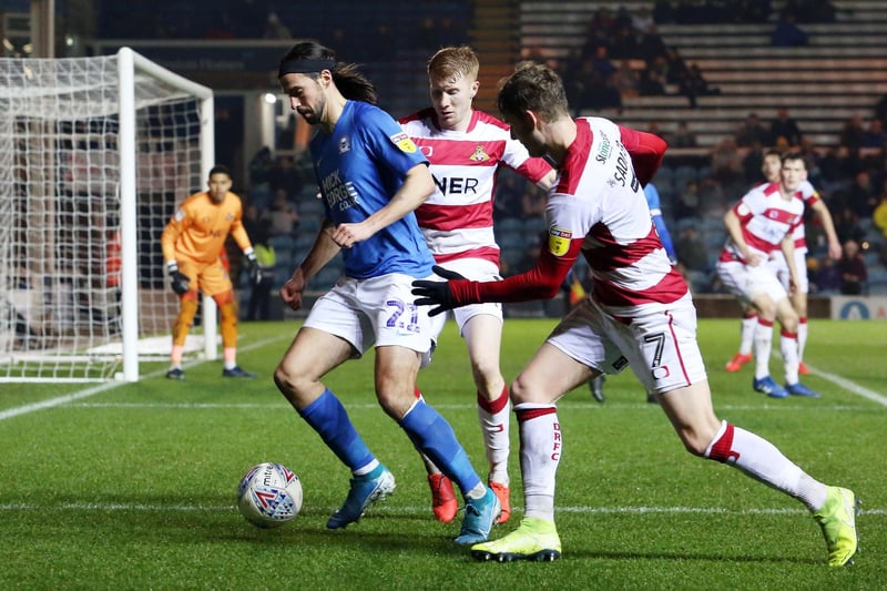 The last time Posh played on Boxing Day was three years ago and, although they didn't know it at the time, the defeat proved disastrous for a League One promotion push. Posh had climbed into the top two five days earlier and Doncaster hadn't won since October 2022, but two goals from former London man Kieran Sadlier (pictured right, with George Boyd) and another fron Ben Whiteman secured a shock result. It was Sadlier's fourth goal in three games against his old club. This was the Covid season of 2019-20 when Posh were in superb form when the season was ended early, a bizarre points per game method was applied to finalise league positions and Posh finished a point outside the play offs.