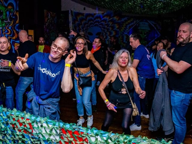 Enjoying themselves with The Rave Family