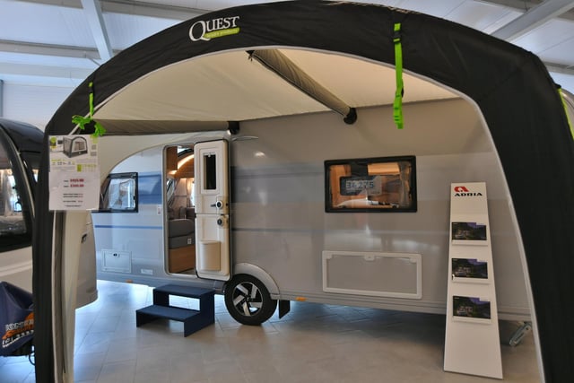 Some of the new model at display at Pioneer Caravans' new showroom at Eye.