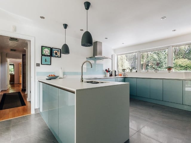 A view of the kitchen