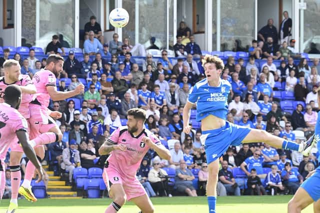 George Nevett in action for Posh. Photo David Lowndes.