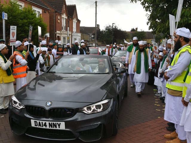 Peterborough Grand Mawlid parade from Alderman's Drive to celebrate the life and legacy of the Prophet Muhammad.