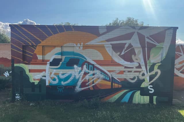 The vandalised block on the Embankment.