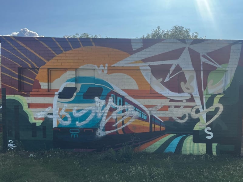 The vandalised block on the Embankment.