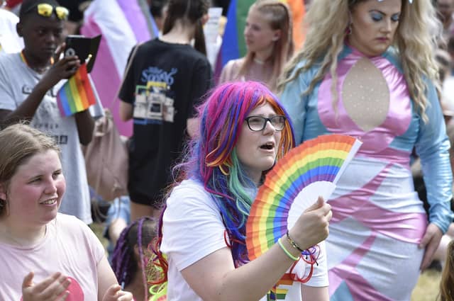Pride event at the Green Back Yard.
