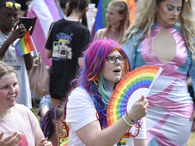 Pride event at the Green Back Yard.