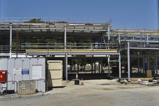 The progress on the Heltwate School extension at the former Silver Jubilee pub site at North Bretton.
