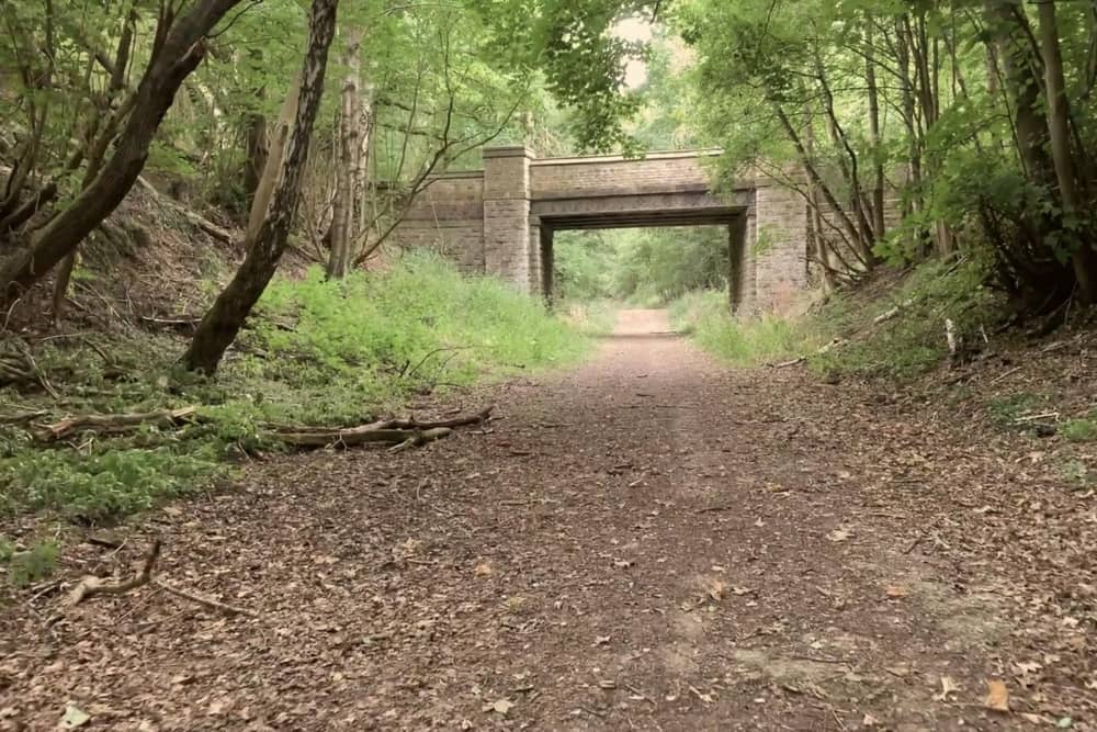 The former railway line south of Yarwell Junction