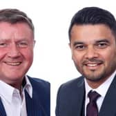 Cllr Dennis Jones (left) is Peterborough Labour group's leader while Cllr Amjad Iqbal (right) is his deputy