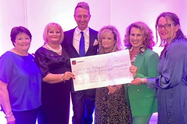 Peterborough City Hospital’s Breast Care Nurse Specialist Claire Hall, event organiser Carol Collier, dance professional Ian Waite, Buckles Solicitors Chairman Colleen Gostick, author Josie Lloyd and Anne Corder Recruitment Managing Director Nel Woolcott.