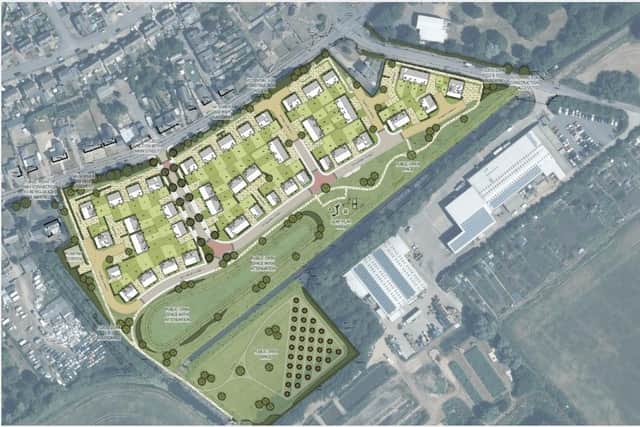 Plans for the new homes off Main Street, Yaxley.