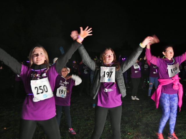 Walkers taking part in the hike in support of Sue Ryder.