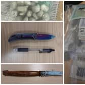 Some of the items seized by police