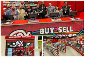 Staff at the grand opening of the new CeX store in the Serpentine Green Shopping Centre in Hampton, Peterborough