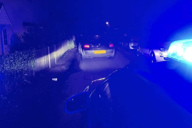 The occupants of this car abandoned the vehicle, running away after a chase with officers. The vehicle was found to be on cloned plates and enquiries are ongoing to find the driver.
