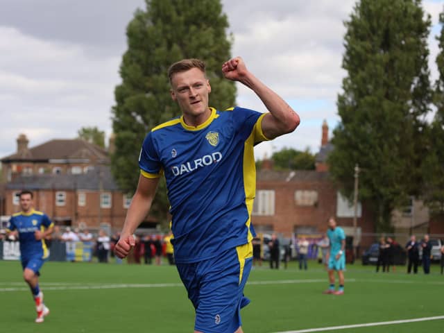 Spalding United top scorer Bart Cybulski will be a key man in their FA Cup tie against Alvechurch. Photo Rupy Pindar