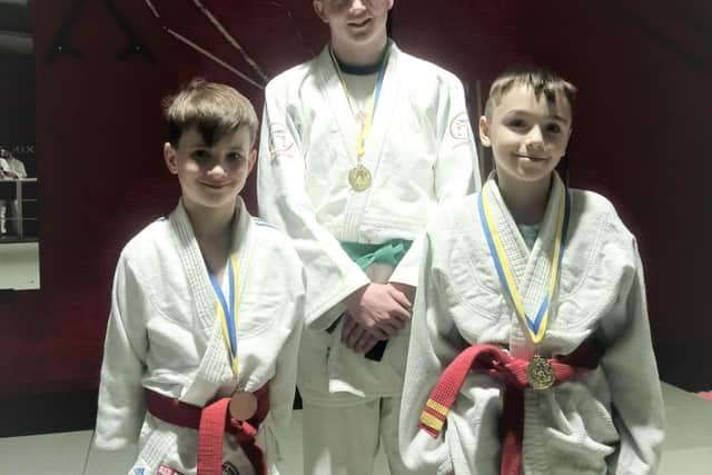 From the left Maxwell Catto, Archie Frusher and Daniel Stevens.