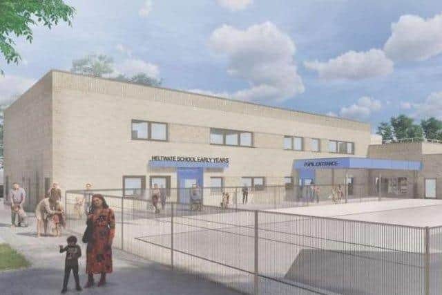 Architect drawings show what the school will look like on completion when it will be completed next year (image: Hamson Barren Smith)