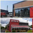 Top: Wendy's at Maskew Avenue in Peterborough, which is being fitted out and is expected to open towards the end of the year; below:  how Wendy's is likely to look once works are completed.