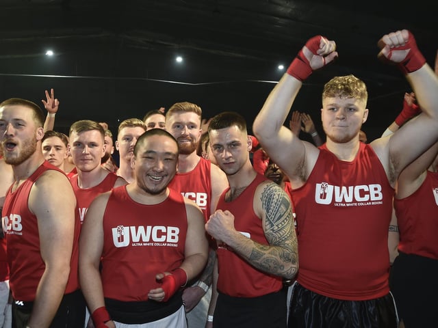 Fighters from the red corner ready to go into the ring!