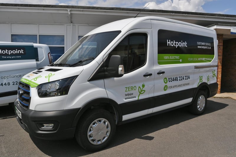 One of a new fleet of electric vans for engineers at Whirlpool in Peterborough